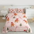 thumbnail image 2 of Homewish Cartoon Gingerbread Man Full Size Comforter Sets,Red Christmas Hat Bedding Comforter Set,Happy New Year Bedding Sets For Boys Kids,Super Cozy Room Decor Reversible,3 Pieces, 2 of 8