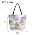 thumbnail image 5 of Durable Canvas Tote Bag with Zip Pocket Bags for Woman Shoulder Versatile Carryall for Everyday Use White Chocolate Truffles, 5 of 9