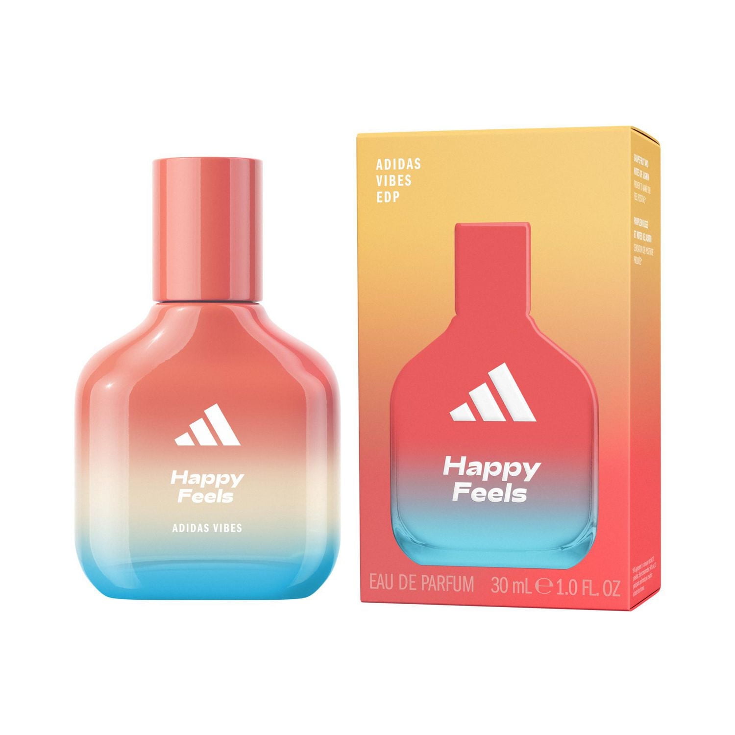 Vibes Happy Feels Eau de Parfum For All, Joyful and Uplifting, Long Lasting Fragrance, Grapefruit and Jasmine