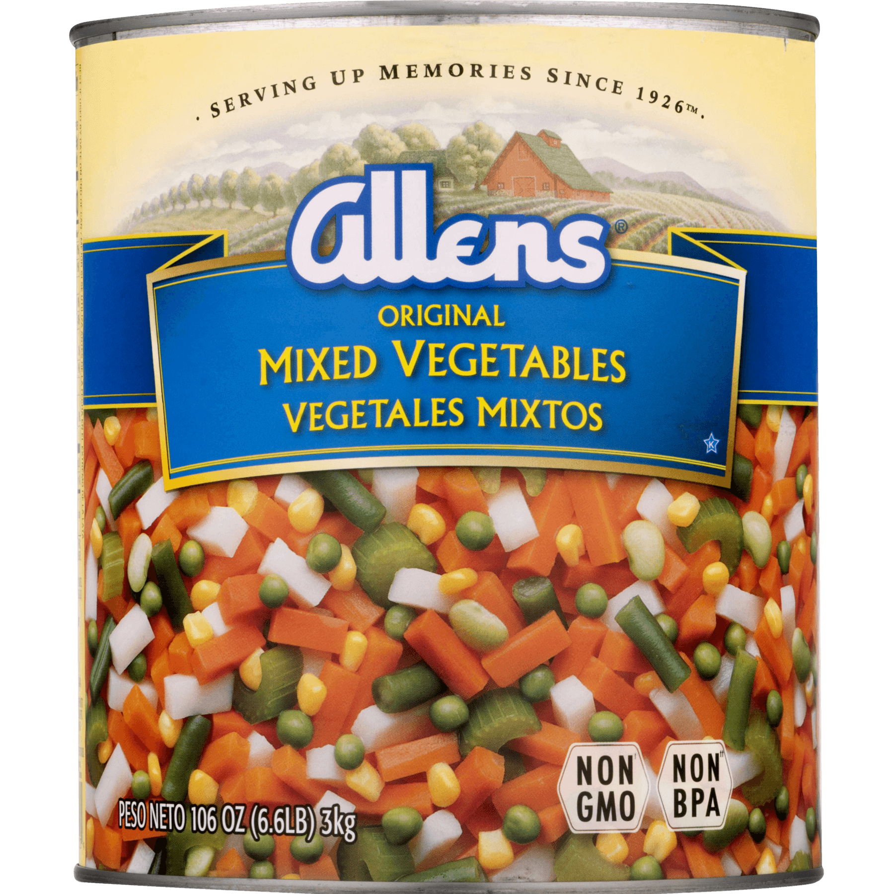 Allens Mixed Vegetables, Canned Vegetables, 106 oz