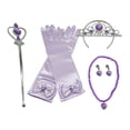 thumbnail image 2 of Disfraz de princesa elegante Salvador con cetro corona tiara guantes joyería Púrpura claro, 2 of 9