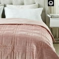 thumbnail image 5 of Posh Hasina 48"x72" Quilted Mink Velvet Weighted Blanket in Blush Pink (15 lbs), 5 of 9