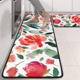 thumbnail image 2 of Kitchen Rugs Sets Of 2,Pioneer Flower Floral Print Pattern Anti Fatigue Kitchen Mat Rugs Non Slip Washable,Decorative Kitchen Floor Mats for Kitchen,Sink,Laundry,17"x47"+17"x47", 2 of 5