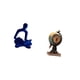 thumbnail image 5 of Figura de pensador abstracto,Estatua de pensador abstracto,decoración para el hogar,Figura humana decorativa para oficina,coleccionable,Figura de escritorio,Reloj de mesa con forma de globo, 5 of 8