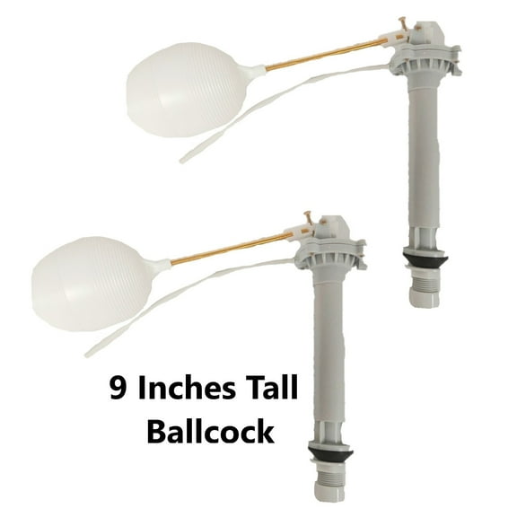 Mansfield and Universal Rundle Ballcock Fill Valve 9 inch 2 pack