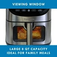 thumbnail image 2 of Kenmore 8 Qt Digital Air Fryer with 12-in 1-Touch Cooking Functions with Digital Control, Fully programmable temperature with timer,1700W Air Fryer with View Window, Stainless Steel, 2 of 8