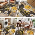 thumbnail image 6 of Rectangle Area Rug 3x5ft,Bee Gnome Honeycomb Washable Carpet Non-Slip Runner Accent Rugs Indoor Floor Mat for Bedroom Living Room Decor,Rustic Daisy Floral Retro Blackboard, 6 of 9