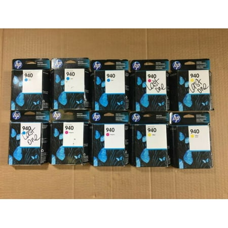 - Lot of 10 HP 940 CMY Ink C4903AN C4904AN C4905N for OfficeJet Pro 8000 2014-2017