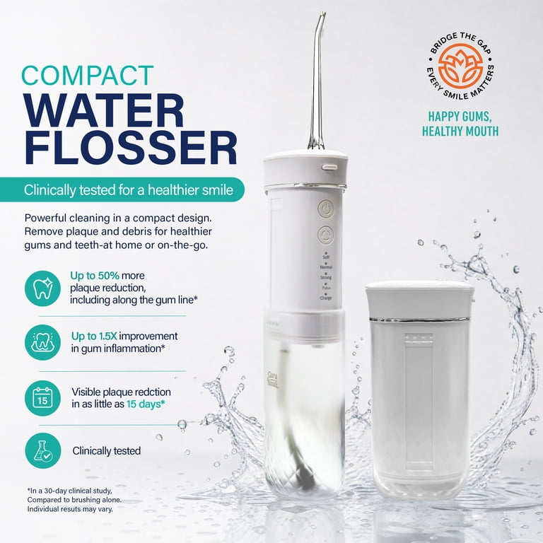 GuruNanda Compact Dental Water Flosser, Travel Size, 180 mL photo 2