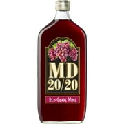 Md 20/20 Red Grape New York Flavored Wine, 750 ml Bottle, 13% ABV