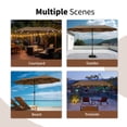 thumbnail image 4 of Autlaycil 13ft Solar Patio Umbrella with 36 Solar Powered LED Lights and Crank System for Garden, Deck, Poolside, Outdoor - Brown, 4 of 7