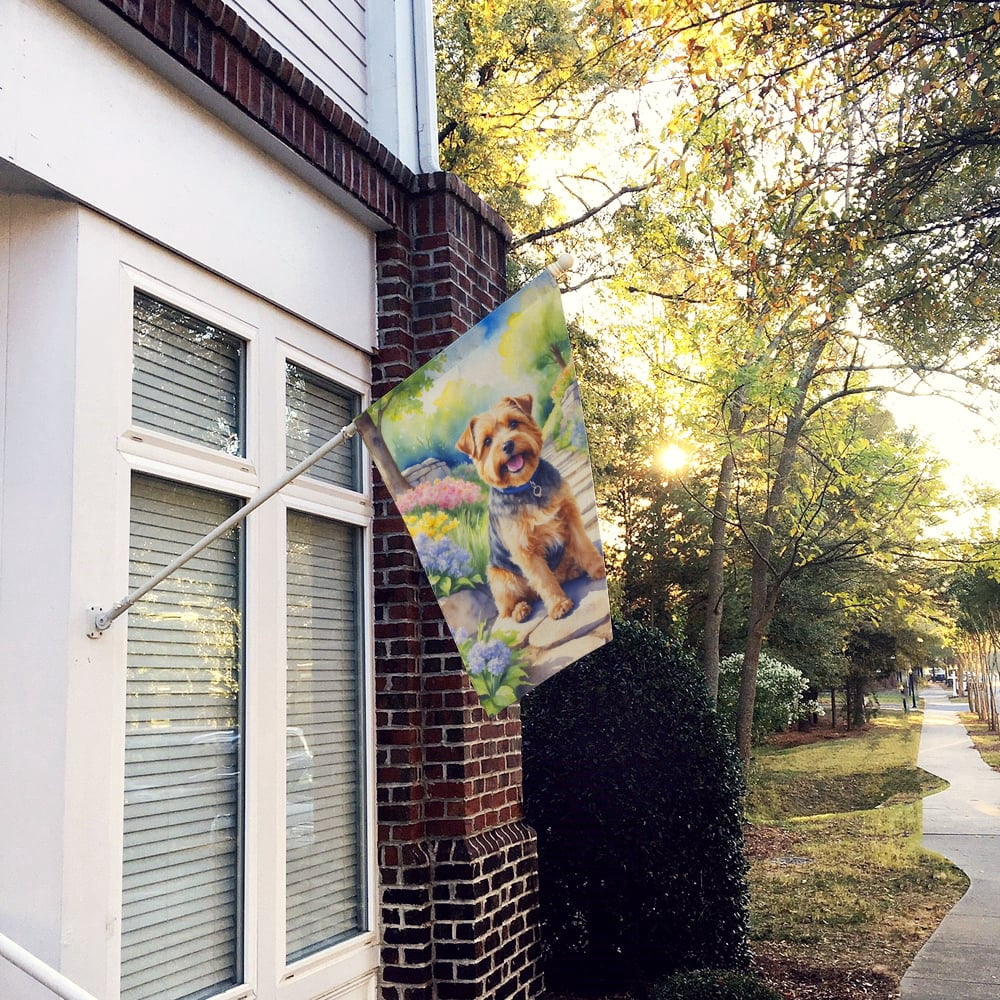 Norfolk Terrier Spring Path House Flag 28 in x 40 in