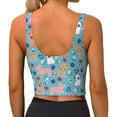 thumbnail image 4 of Goofa Cute Dog Printed Sports Bras for Women, High Impact Running Bra Workout Crop Tank Tops Longline Sports Bra Push up-Large, 4 of 9