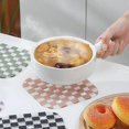thumbnail image 2 of 4pcs cute plaid PVC coasters, creative insulation cups mat., 2 of 5