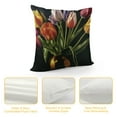 thumbnail image 4 of Creowell  Tulip Flowers Print Throw Pillow Covers Fashion Throw Pillow Case Soft Couch Pillows Decorative Square Pillow Covers for Sofa Living Room, 4 of 5