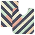 thumbnail image 7 of Yayeee Bath Rugs for Bathroom Floor Set of 2 Non Slip Fluffy Soft Absorbent Mat, Isometric Green, 7 of 7