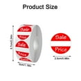thumbnail image 2 of SEIWEI 1 Roll Sale Price Label Stickers Papers 500 Labels Round Sale Price Circle Dots Stickers Discounts Stickers Red, 2 of 6