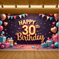 thumbnail image 7 of Decorative Design Happy 30th Birthday Banner Colorful Theme Party Backdrop for Birthday Party Indoor Decoration Celebration, 7 of 7