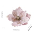 thumbnail image 3 of Glitter Christmas Flower, Artificial Velvet Magnolia Flower Decoration, Xmas Tree New Year Party Wedding Ornaments, 9.4*8.28 inch, 3 of 6