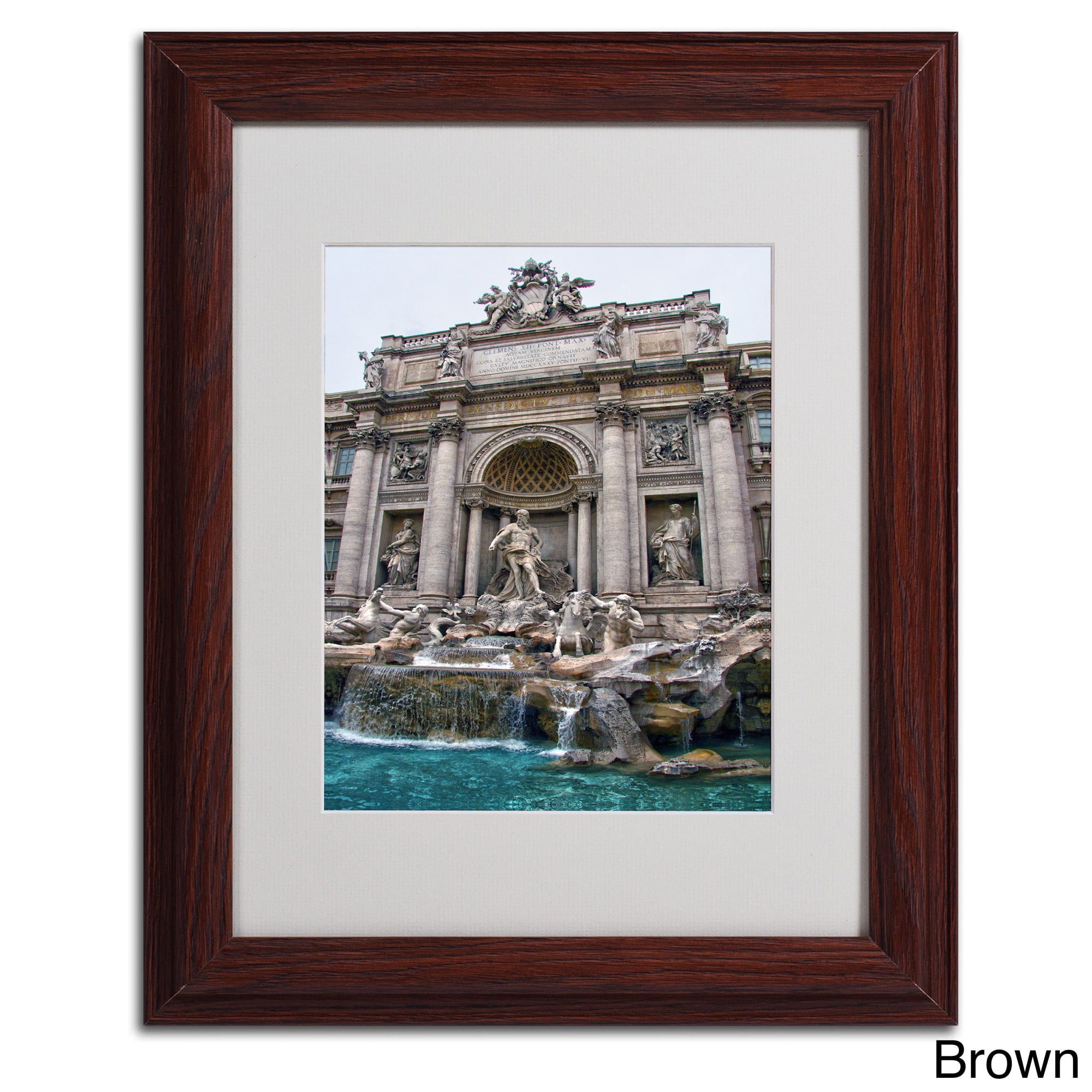 Trademark Fine Art "Trevi Fountain" Canvas Art by CATeyes, Black Frame