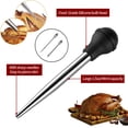 thumbnail image 5 of Stainless Steel Turkey Baster Baster Syringe for Cooking Meat Injector Set with 2 Marinade Needles 1 Cleaning Brush for Home Baking Kitchen Tool, 5 of 7