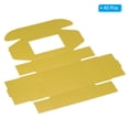 thumbnail image 3 of Uxcell 3.3x2.4x1.2" Paper Soap Box with Window, 40 Pack Soap Boxes Rectangle Packaging Boxes, Golden, 3 of 6