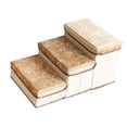 thumbnail image 3 of BELOVING 3 Step Dog Stairs with Storage Extra Wide Pet Ladder for Sofa Office Nursery brown, 3 of 10