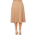 thumbnail image 3 of Moa Collection Women's Plus Size Solid Midi Skirt, 3 of 4