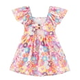 thumbnail image 3 of Vestido floral con hombros descubiertos de Minnie Mouse de Disney para niña pequeña, 3 of 7