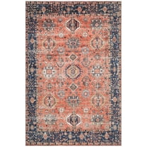 SAFAVIEH Classic Vintage Caroline Medallion Area Rug, Rust/Navy, 5' x 8'