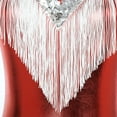 thumbnail image 6 of vastwit Women Metallic Cheer Leader Costumes Performance Cheerleading Uniform Outfits Halloween Red S, 6 of 7