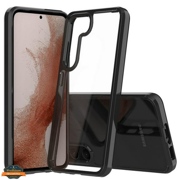For Samsung Galaxy S25  S25 Plus /S24  Crystal HD Clear Back Hybrid Case TPU Bumper Frame Slim Shockproof Hard Defender Screen Cover by Xpression  - Black