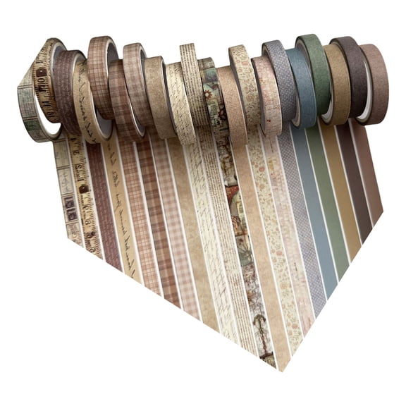 20 Roll Decorative Tape Retro Washis Tapes Hand Account Tapes Masking Tape