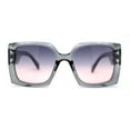 thumbnail image 2 of Womens Square Rectangle Mod Chunky Plastic Butterfly Designer Sunglasses Slate Black Peach, 2 of 4
