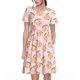 thumbnail image 1 of Balery Peach With Leaves Vestidos sueltos de manga corta para mujer, vestidos de verano 2025, vestidos casuales de corte A con vuelo., 1 of 6