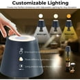 thumbnail image 3 of GLOVI Wine Bottle Lamp with Luxurious Metal Shade — Premium Decorative Rechargeable LED Wireless Bottle Light, Dimmable Lights, Waterproof for Indoor and Outdoor Dining (White) By LINKSTYLE, 3 of 13
