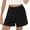 🔥 Black, variant on Sentmoon Long Shorts for Women High Waist Swim Shorts Women Breathable Solid Color Regular Fit Comfy Shorts with Pockets Trendy for Travel and Sightseeing Hawaii S-2XL