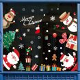 thumbnail image 2 of Calcomanías Ventana Estática 2pcs Santa Claus Muñeco Nieve Decorativo para Muebles Pared, 2 of 9