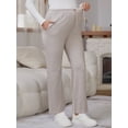 thumbnail image 2 of DARING DIVA Women's Maternity Elastic Waist Drawstring Over Belly Pants M Khaki, 2 of 6