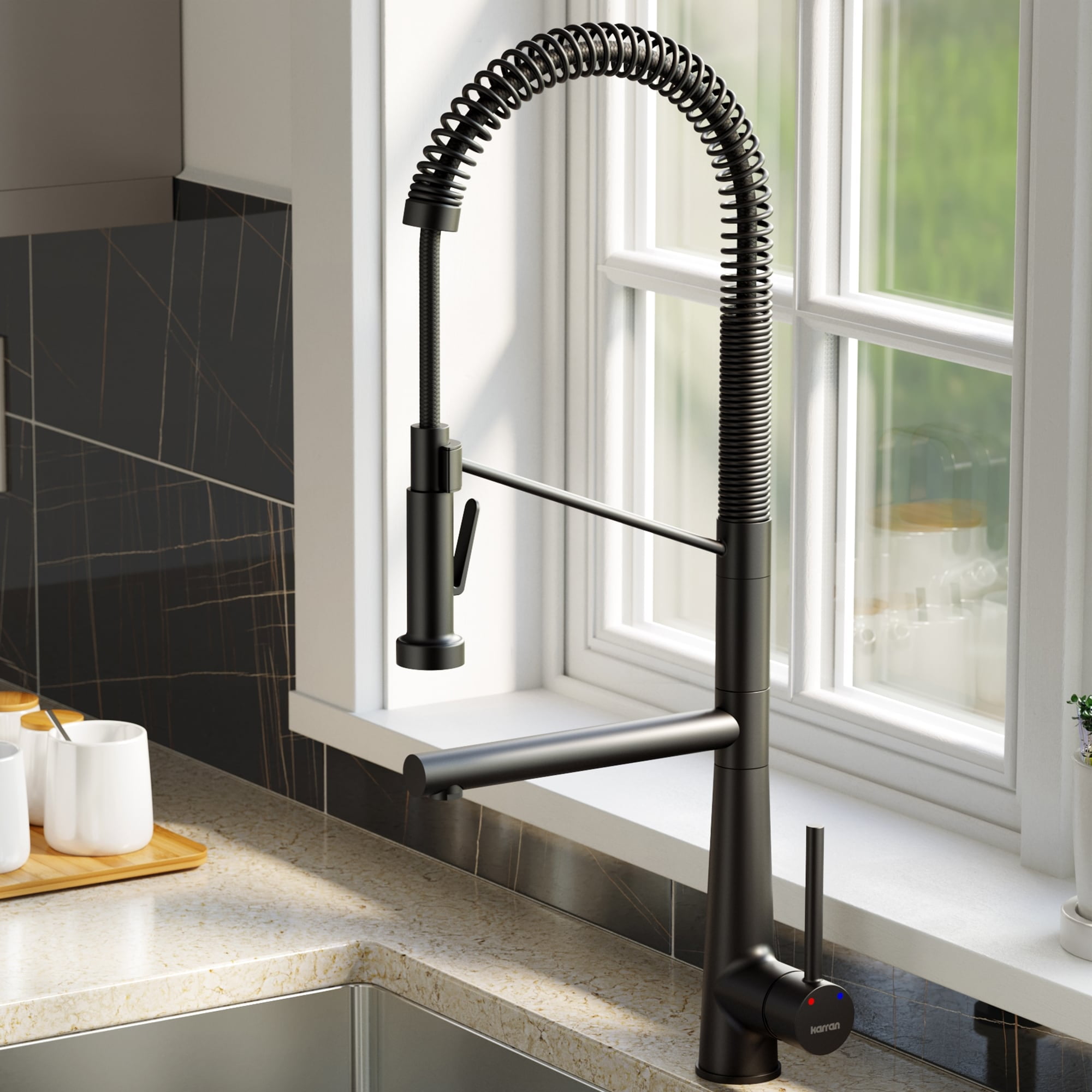 Karran Usa KKF230C Tumba 1.8 GPM Single Hole Pre-Rinse Pull Down Kitchen Faucet - Chrome
