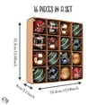 thumbnail image 6 of Touch of Gold Delightfully Glittered Ornament Bauble Set, Green, Blue, Bronze and Maroon 16 Piece Bundle, 6 of 7