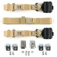 thumbnail image 1 of Jeep CJ-DJ 1953-1970 Standard 3 Points Tan Rétractable Ceinture de Sécurité avec Bracketry - 3 Ceintures, 1 of 1