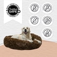 thumbnail image 6 of Best Friends by Sheri The Original Calming Donut Dog Bed – Washable Plush Pet Bed for Large Breeds up to 100 lbs, Lux Faux Fur, Dark Brown, Large (36" x 36"), 6 of 8