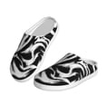 thumbnail image 2 of Daiia Leopard And Zebra 2 Print Women’s Fuzzy Slippers Memory Foam Lightweight House Shoes Cozy Loafer Flannel House Shoes-37/38, 2 of 7