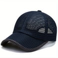 thumbnail image 2 of Fabrcox Unisex Baseball Caps Adjustable Size for Outdoor Running Athletic Sun Hats Lightweight Breathable Sun Protection Ball Caps for Men Women Blue, 2 of 4