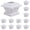 White, variant on GreenLighting Weather Resistant 11.00" x 11.00" x 10.50" Solar LED Deck Light, Black, 8 Pack