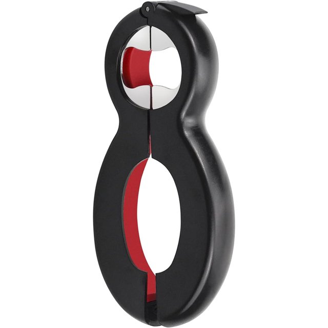 Abrelatas multifunción 6 en 1, abrelatas con forma de sésamo, abrelatas 6 en 1, multifunción, antideslizante, para personas mayores, pacientes con artritis, mujeres y niños