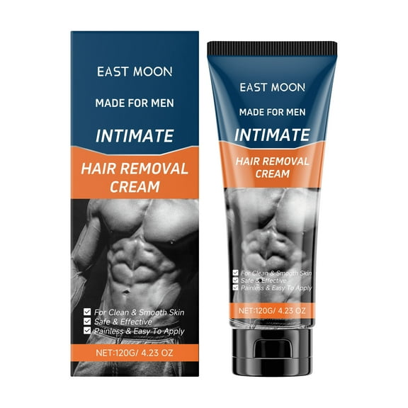 East Moon Men's Hair Removal Cream - Smooth & Moisturizing Underarm & Body Care with Aloe & Vitamin E