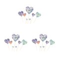 thumbnail image 2 of serony 7pcs/set Cake Topper Heart Shape Wedding Birthday Cake Simple Design Paper Top Decoration silver 3Set, 2 of 6