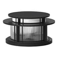 thumbnail image 4 of Round Waterproof Led Black Modern Solar Fence Post Lights Pillar Light, 4 of 5